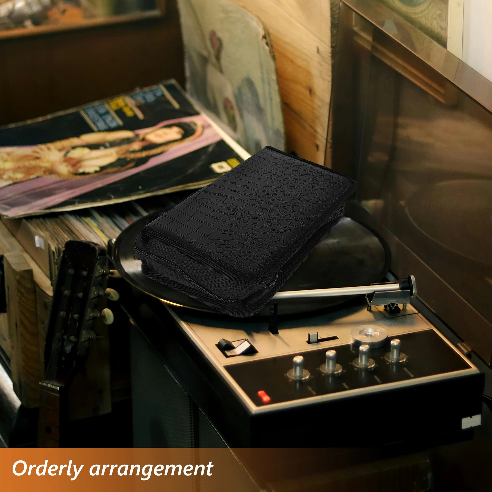 

Large Capacity Pu Cd Dvd Storage Bag Portable Disc Holder Organizer For Car Home Use Scratch-Proof Interior Reusable Disc