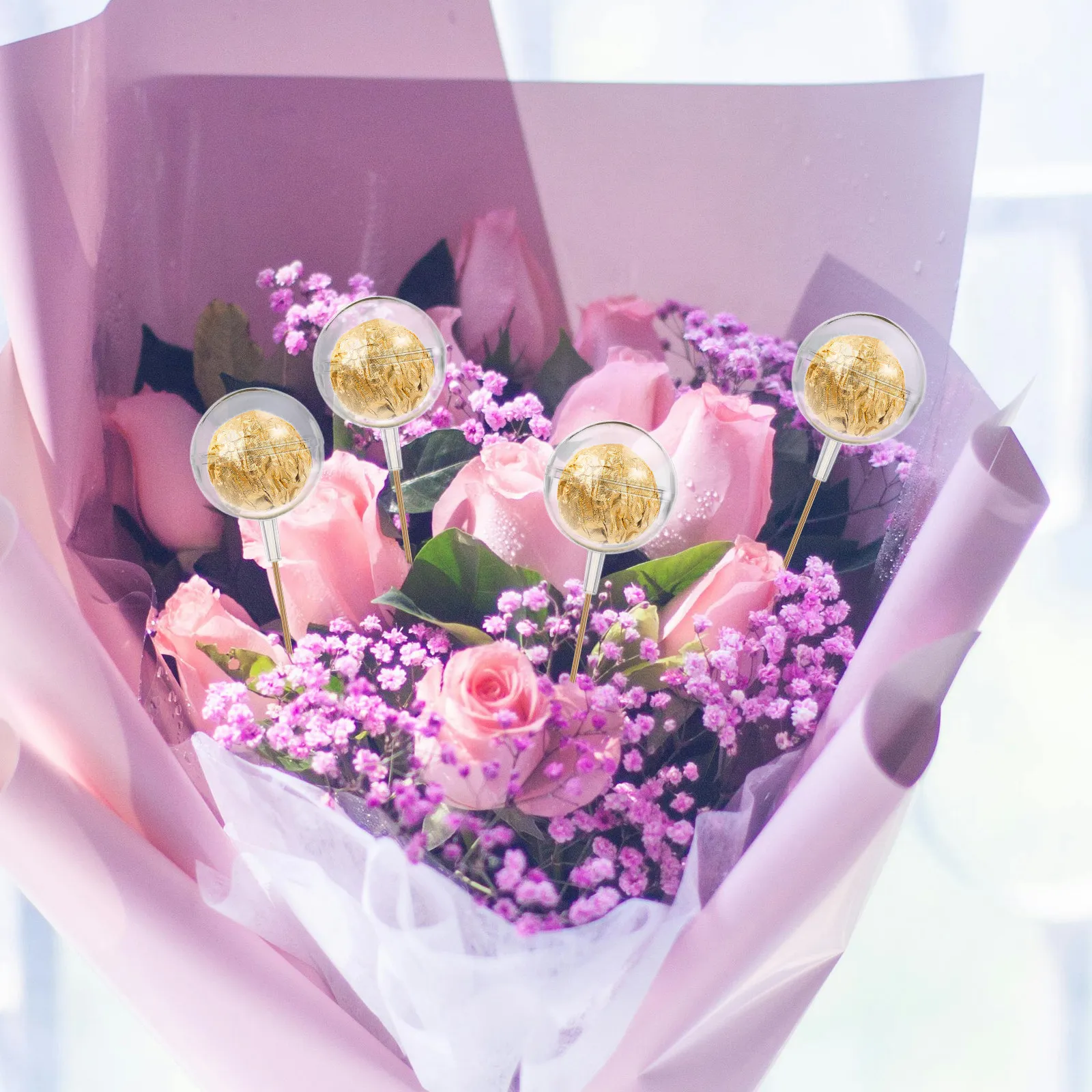 

200Pcs Clear Plastic Chocolate Packaging Boxes Round Truffle Holder Bouquet Display Case for Festive Gifts Wedding Centerpieces