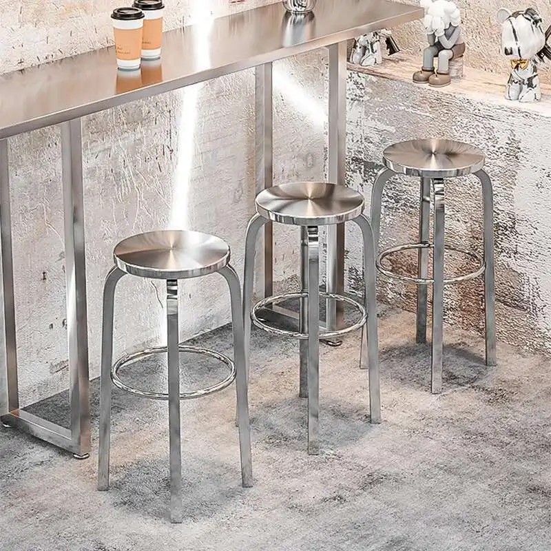 Sayaç Metal Bar Sandalyesi Oturma Odası Restoran Ziyafet Balkon Açık Bar Sandalyeleri Ofis Plaj Tabourets De Bar Mobilyaları BL50BY