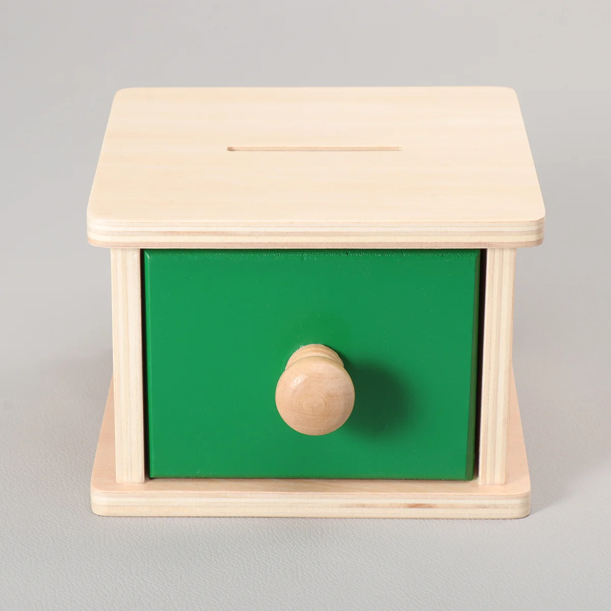 Puzzle de matériaux Montessori pour tout-petits, boîtes à monnaie pour enfants, jouets d'éducation précoce, coordination œil-main en bois