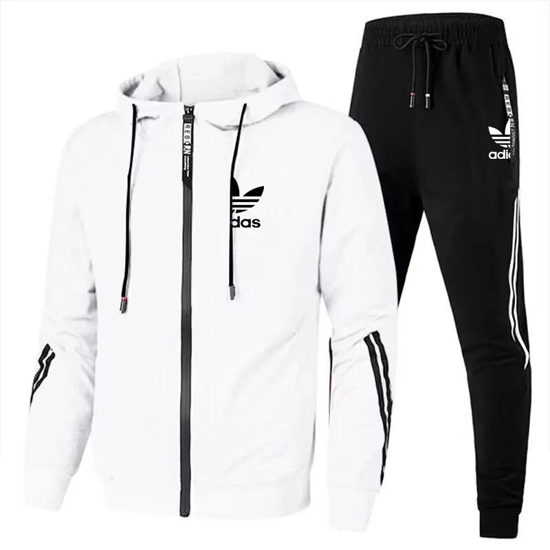 

Brand Men Tracksuit 2 Pieces Men's Winter Jacket Casual Zipper Jackets Sportswear+Pants Sweatshirt Sports Suit Men Sets Clothing