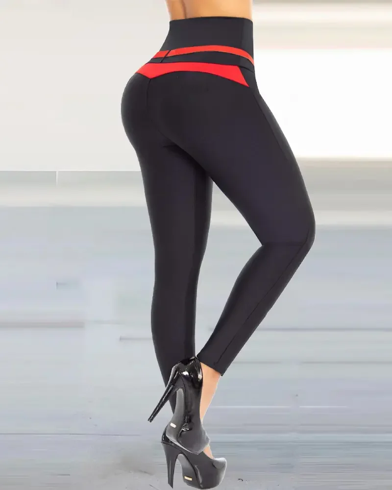 Calças Lápis Femininas Leggings Justas Moda Cintura Alta Levanta o Bumbum Calças Longas Casuais para Esportes Yoga Dança Estilo Gótico Outono