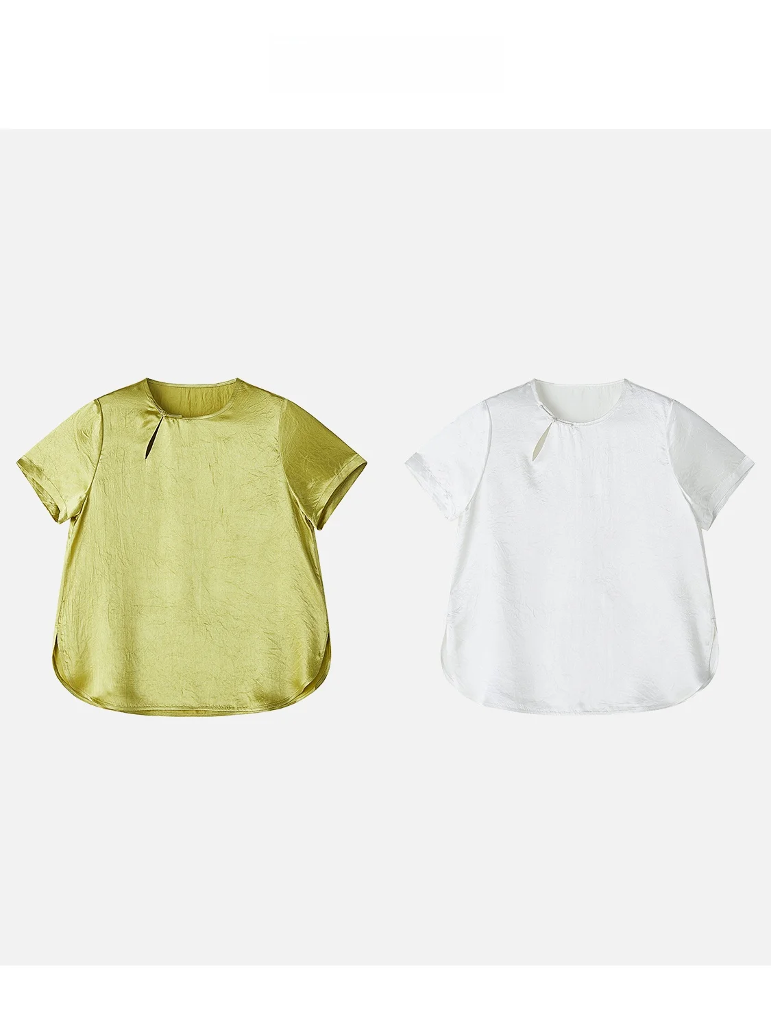 

New 2025 Jingjing2025 "Jin Summer" Light Folded Texture Thin Breathable New Chinese Sle Top P Color Series Women's Faion