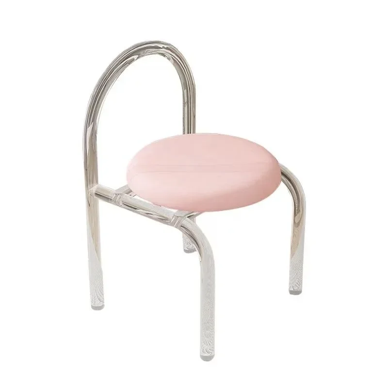 

INS Style Acrylic Teen Girl Chair with Elegant Crystal Backrest for Bedroom and Living Room 의자 كراسي غرف المعيشة кресло