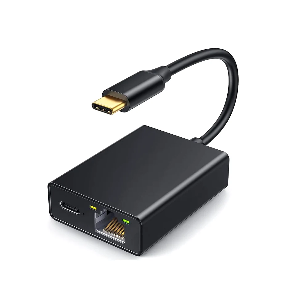 محول شبكة إيثرنت لجهاز Fire TV Stick Micro USB Type-C إلى RJ45 متوافق مع 4K Chromecast Google Home