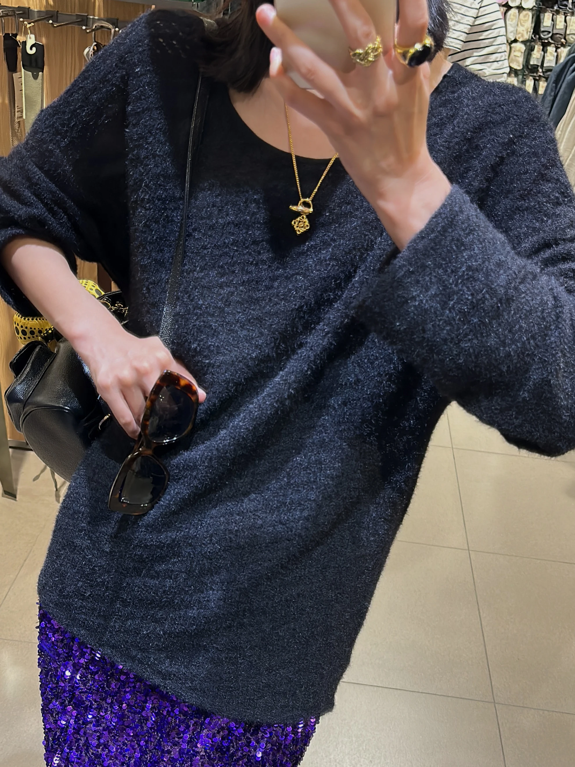 

Вязаный свитер Plu Long Sve для женщин, с круглым вырезом, свободного кроя, для ношения поверх одежды, осенне-зимний, с леопардовым принтом...