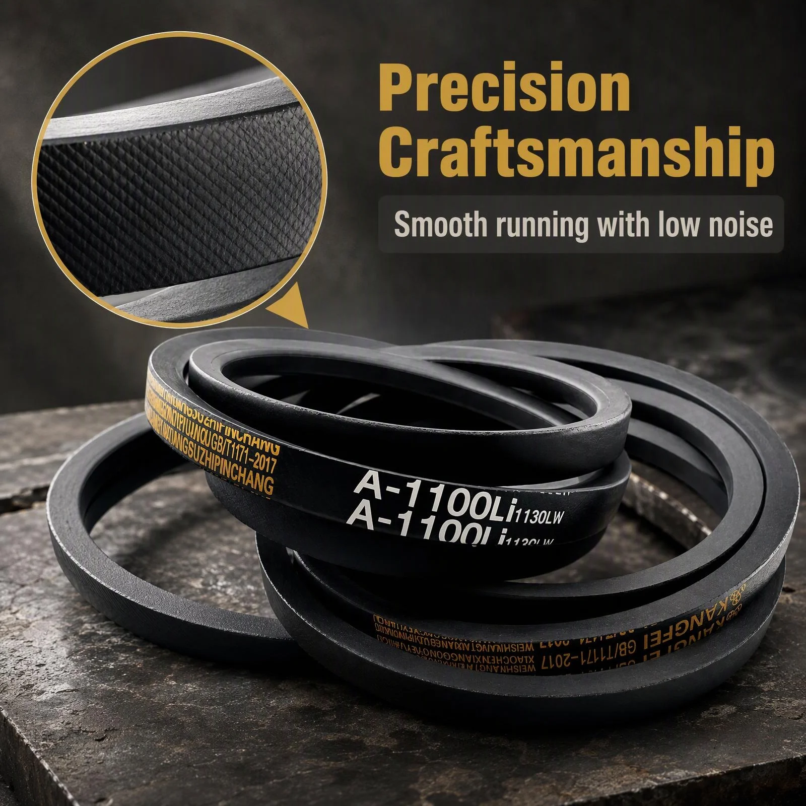 1Pcs A Type Triangle Belt V-belt Mechanical Industrial Transmission Belt A-19/20/21/22/23/24/25/26/27/28/29/30/31/32/33 ~69 Inch