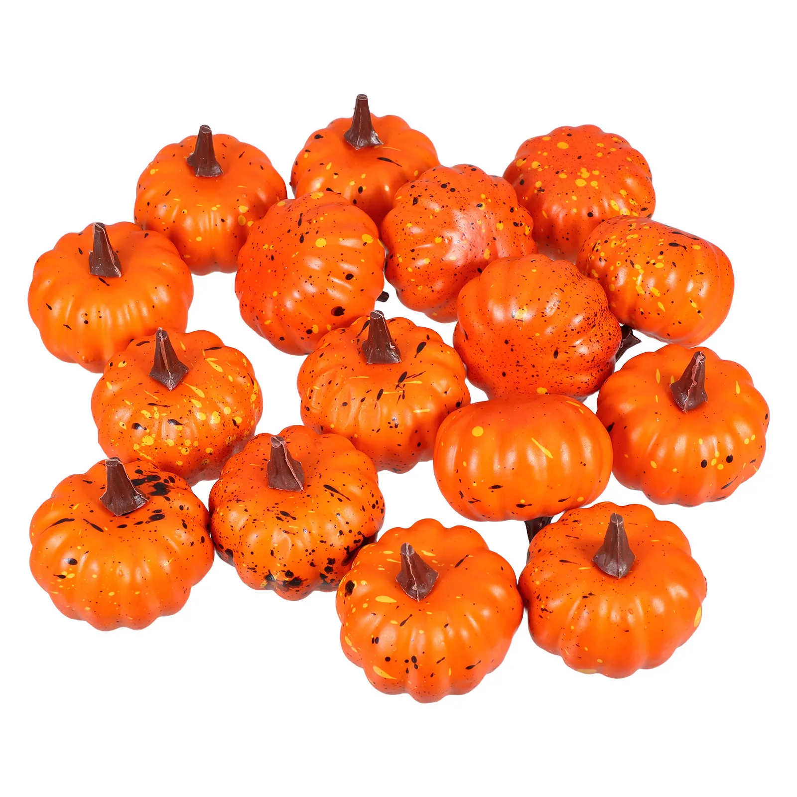 

16 PCS Bulk Decorative Foam Pumpkins Decorations Tabletop Thanksgiving Ornament Halloween Craft Decorating