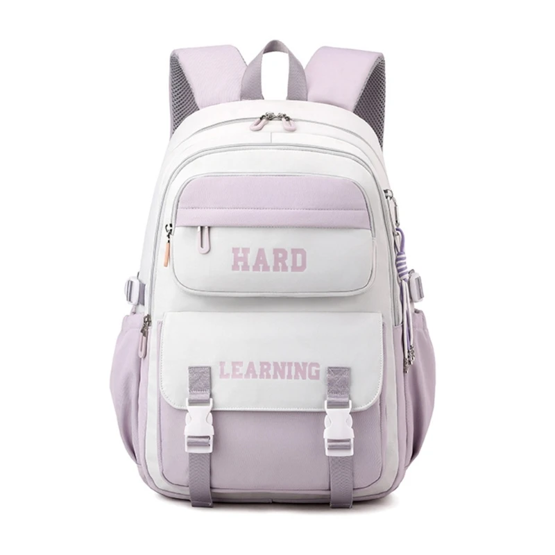 Large Capacity School Backpack Casual Daypack with Multiple Pockets for Students Boy Girls Trend Color splicing Book Bags