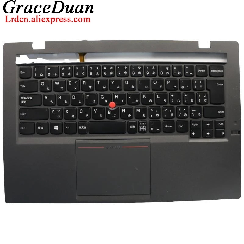 

JP Japanese Black Keyboard Upper Case Palmrest Shell Cover For Lenovo Thinkpad X1 Carbon 2nd Gen2 G2 04X6593 00HM031
