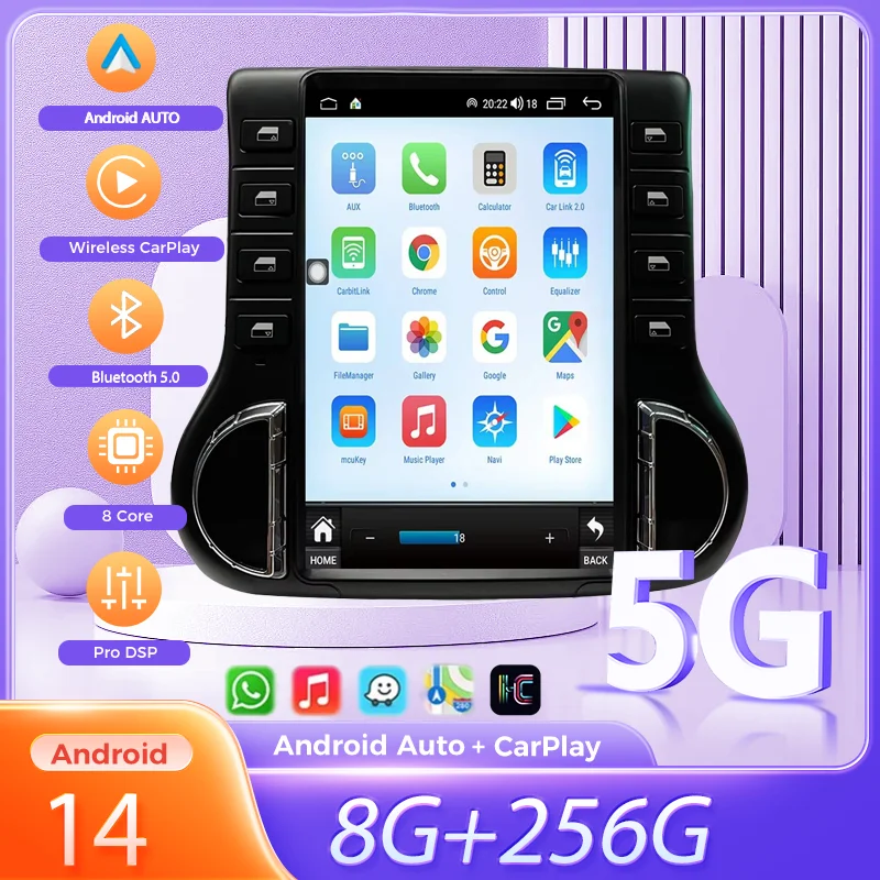 

For Jeep Wrangler 3 2011- 2017 Android14 Carplay DSP Car Radio Screen 2din Stereo Receiver Autoradio Multimedia DvD