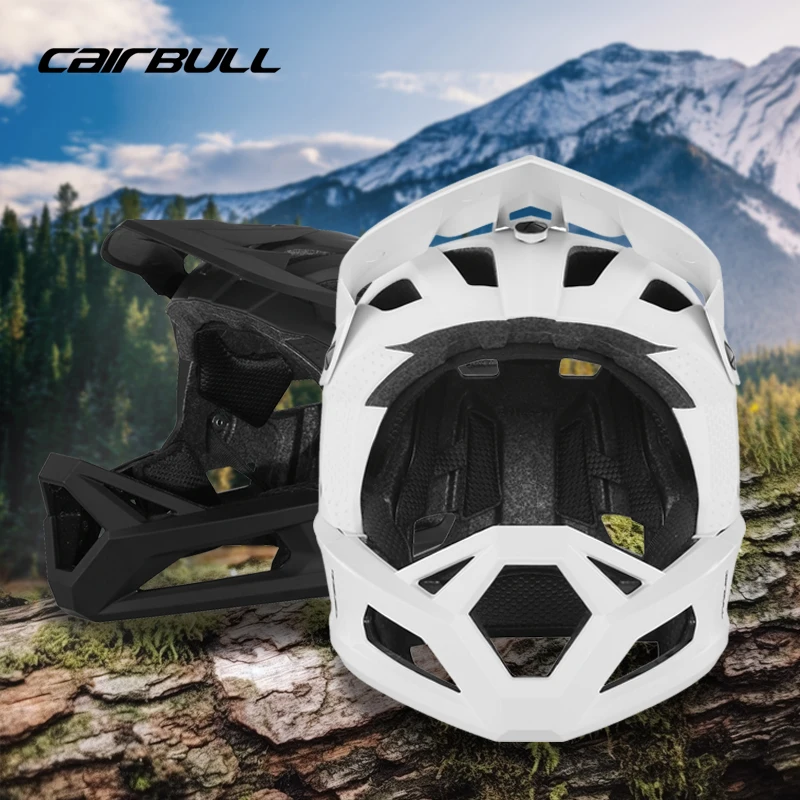 CAIRBULL męski kask rowerowy pełnotwarzowy oddychające kaski rowerowe szosowe zintegrowany kask Downhill Mtb CE bezpieczeństwo akcesoria rowerowe