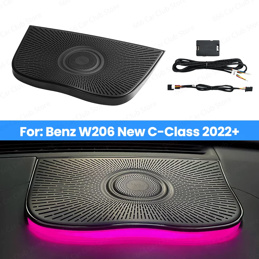 64-Colors Ambient Light LED Cover Platform Benz C-Class W206 Suitable for Original Car Lighting Interior Lighting Kit