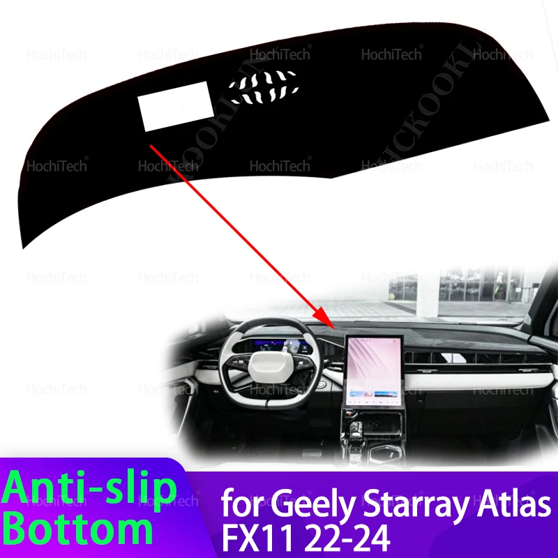 Para geely starray atlas fx11 2022 2023 2024 capa do painel do carro evitar almofada de luz sombra de sol anti-uv tapetes antiderrapantes