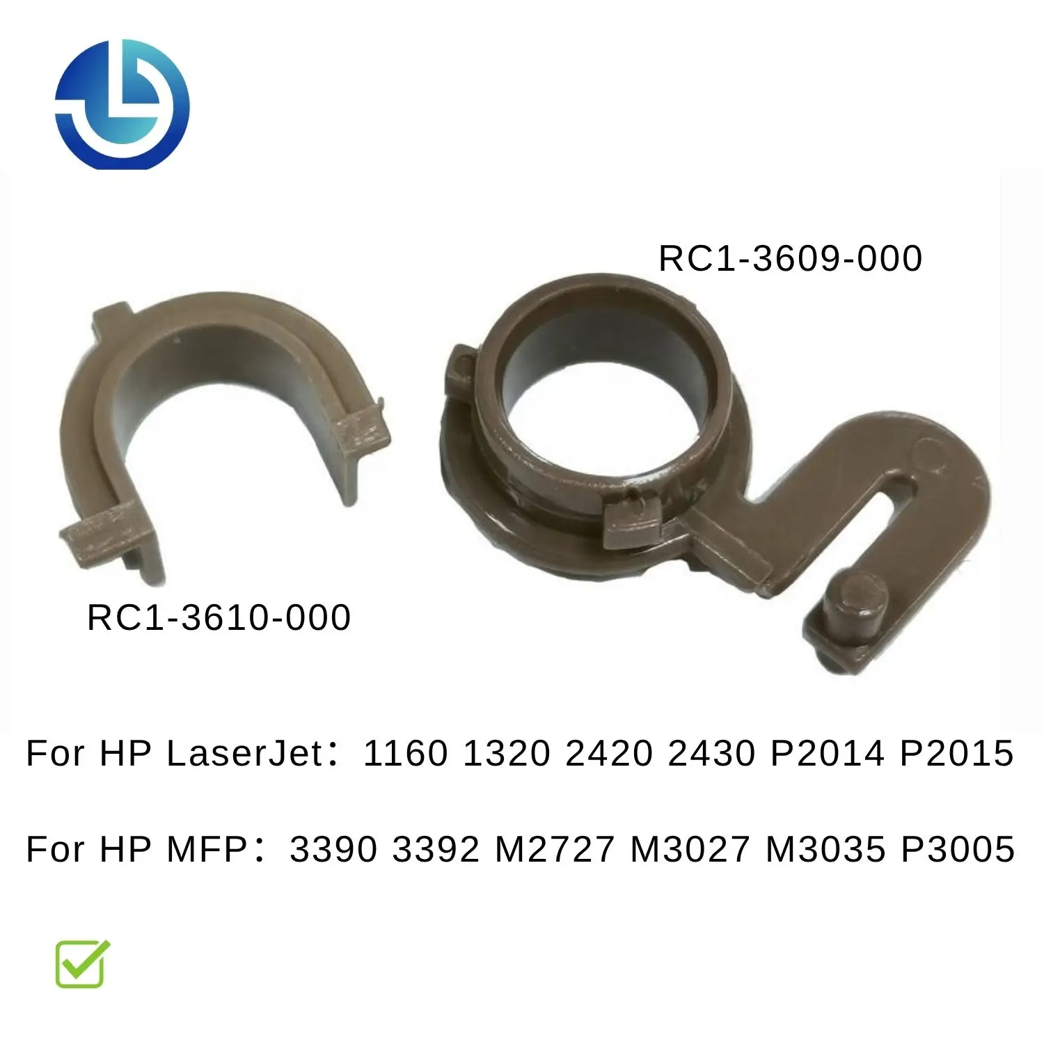 Fuser Roller Lower Pressure Roller Bushing RC1-3609 RC1-3610 for HP 1160 1320 2420 2430 2014 2015 3390 3392 2727 3027 3035 3005