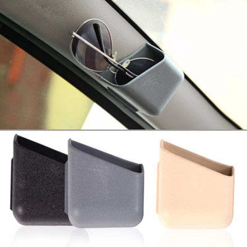 2Pcs Universal Car Sunglasses Phone Organizer Car Sunglasses Holder Pocket Box Storage Boxes Car Auto Interior Accessories