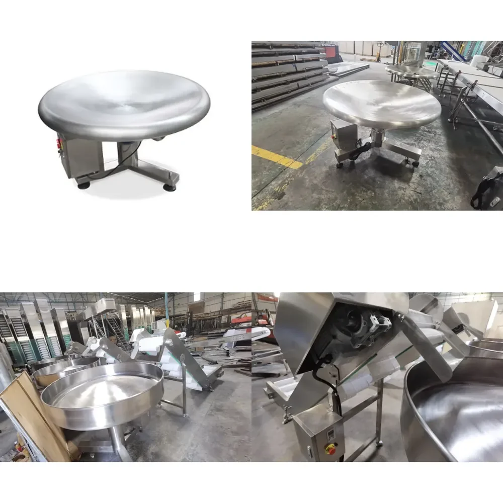 Hot sale1.2m 1.5m 360 Degree Adjustable Electric Rotating Table Rotary Round Sorting Accumulating Table for Packing Industry