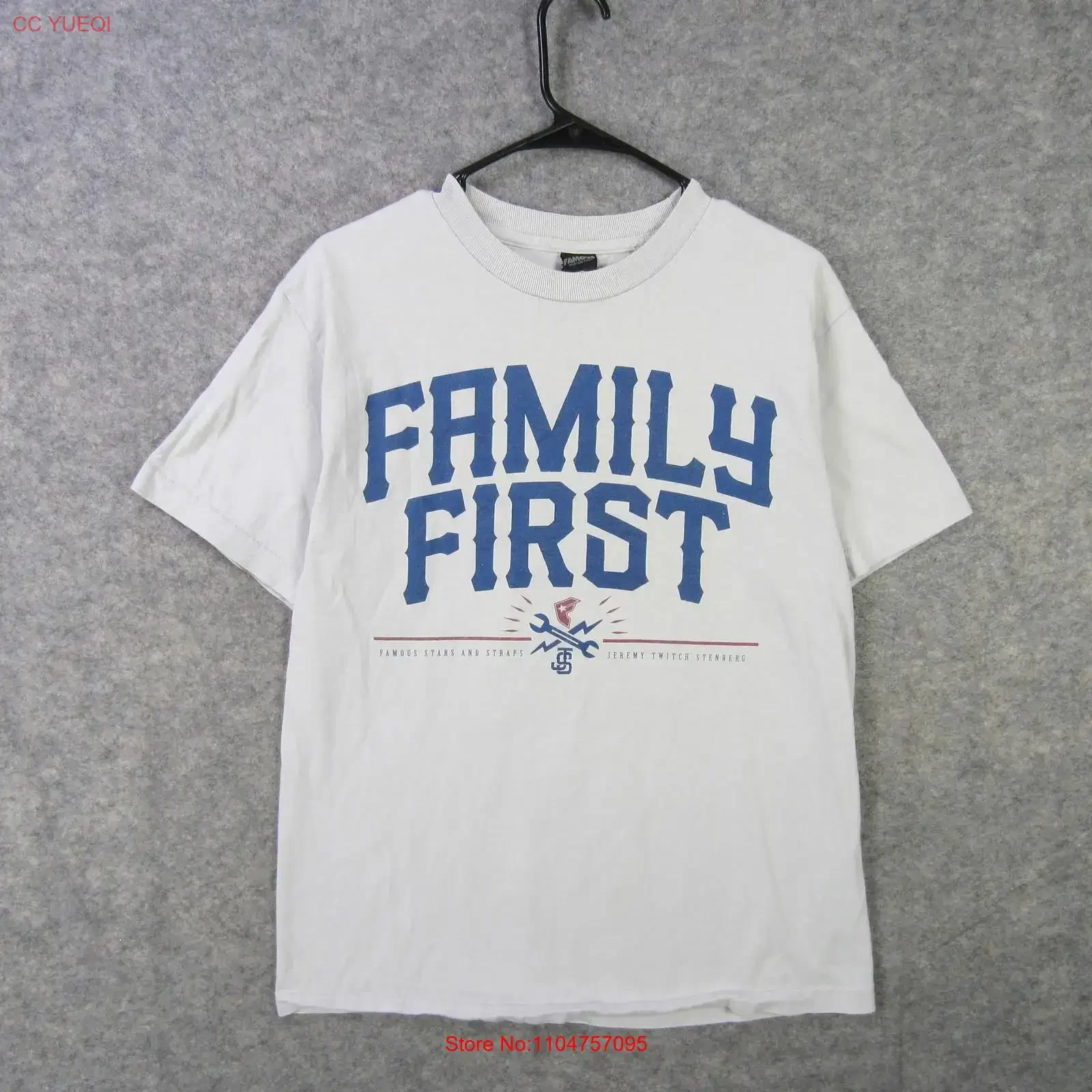 Famous Stars and Straps T Shirt Mens Medium Family First Jeremy Stenberg vintage Washed Top For Everyday Wear Unisex Stretched