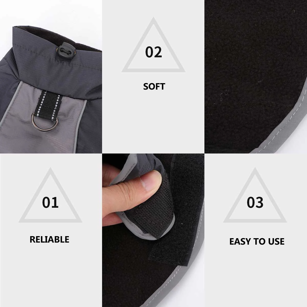 

Dog Jacket Coat for Large Dogs Big Raincoat Coats Waterproof Black Accessories Winter