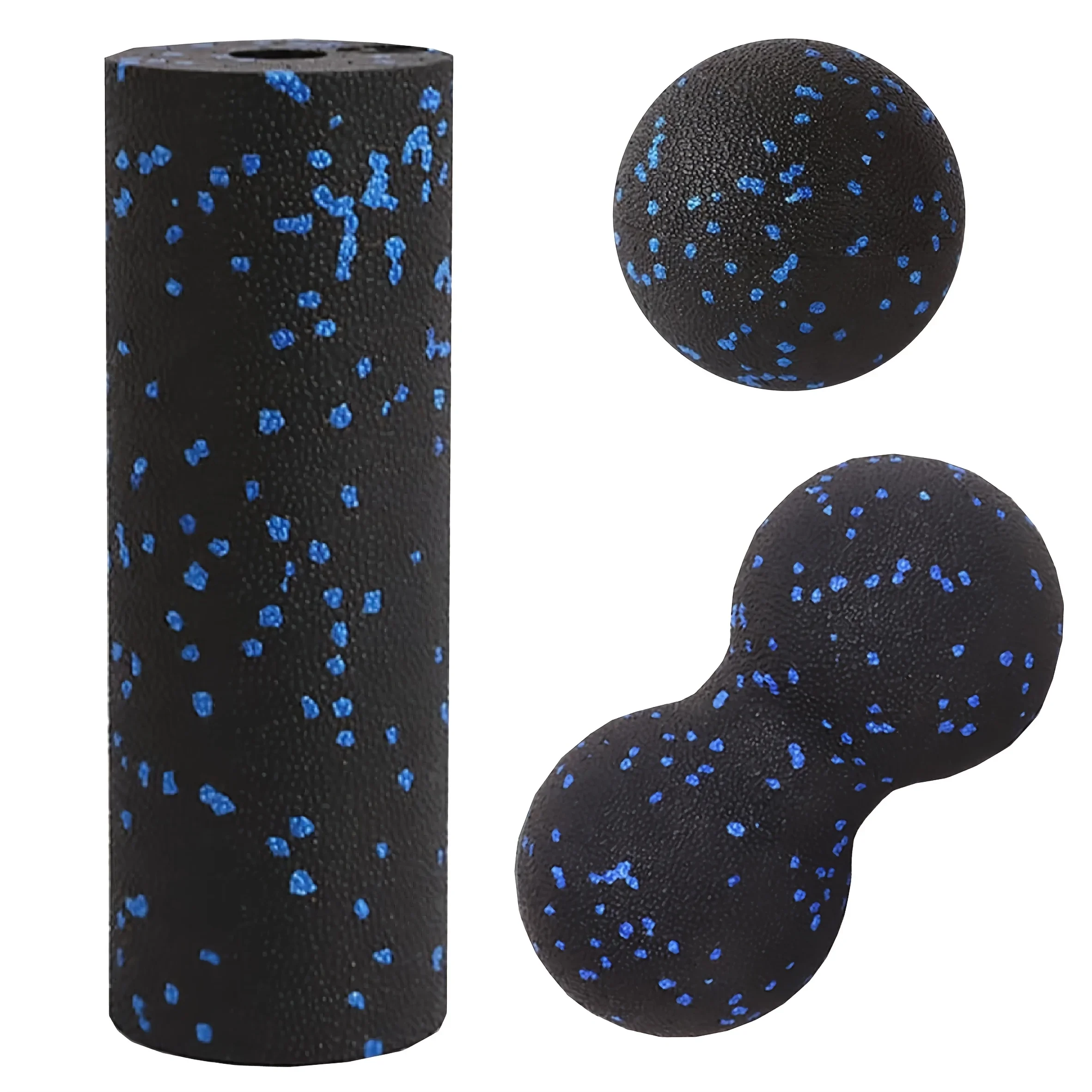 3pcs Yoga Foam Roller Set - Mini & Peanut Ball for Deep Tissue Relief, Pilates/Yoga Massage Tools
