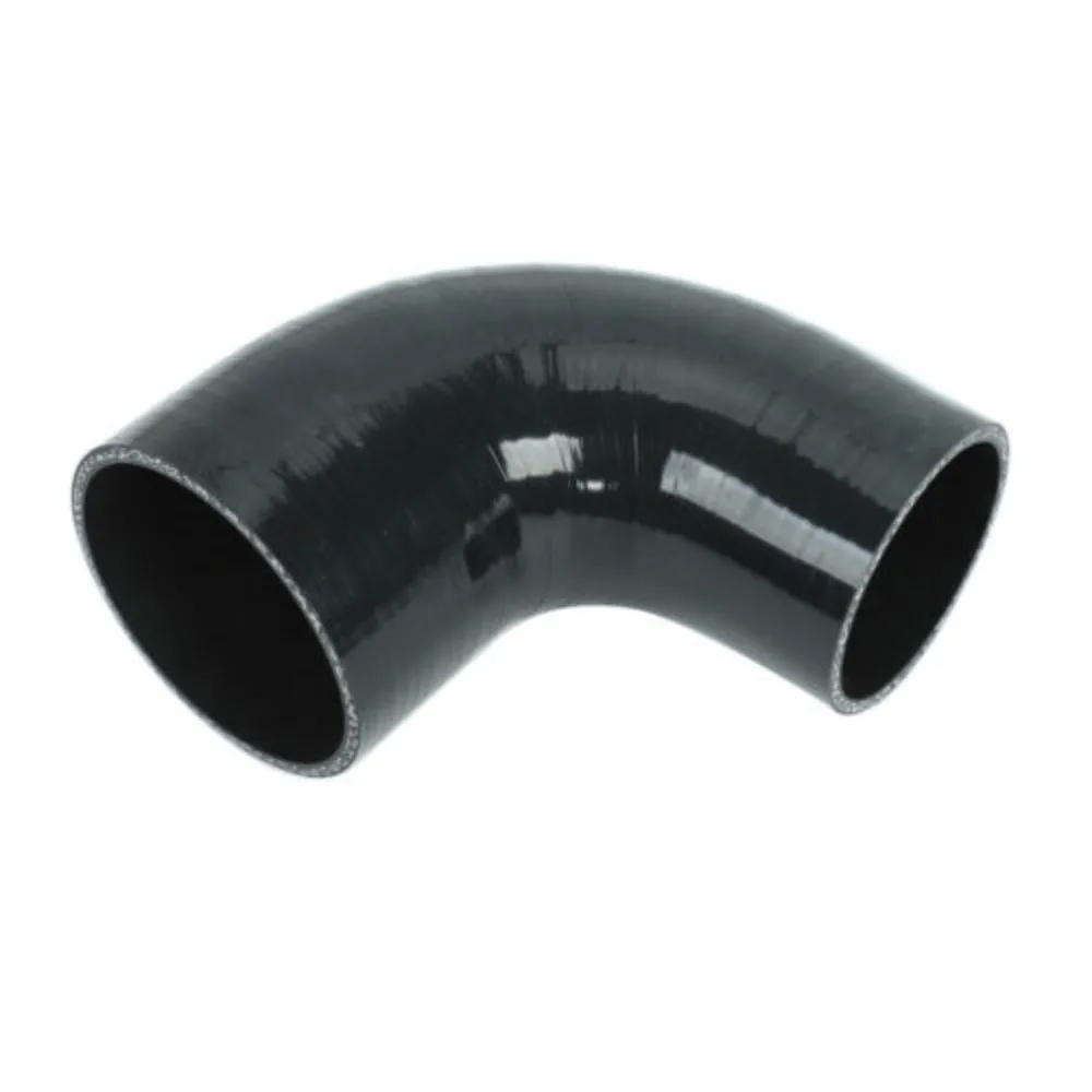 Black 89mm 90 Degree Elbow Hose ​Silicone Hose 90 Degree Reducer Elbow Pipe