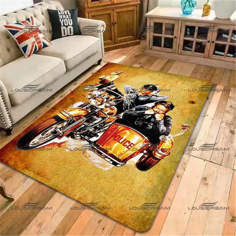 Bud Spencer & Terence Hill Decorative Carpet Square Flannel Character Art Rugs Modern Home Living Room Floor Mats Bedroom Carpet