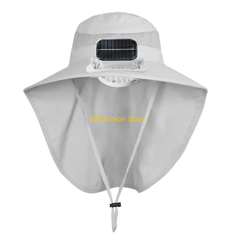 

Y5GC Rechargeable Fan Hat Portable Cooling Sun Hat Energy Saving Hat Fishing Hat