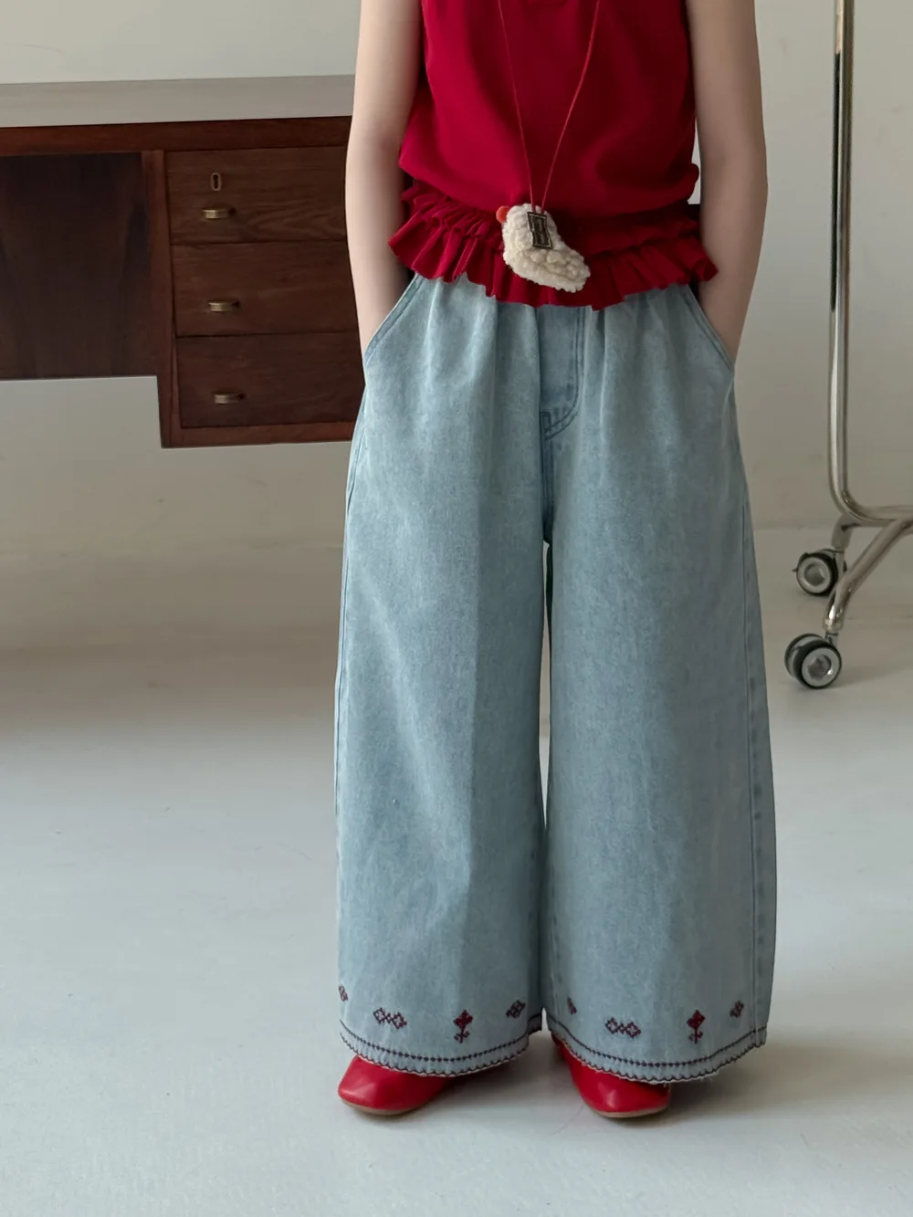 

Korean infant Baby boys Harem Pants Elastic Waist Cotton Casual Trousers Fashionable Patchwork Outfit Cute Children's Clothing