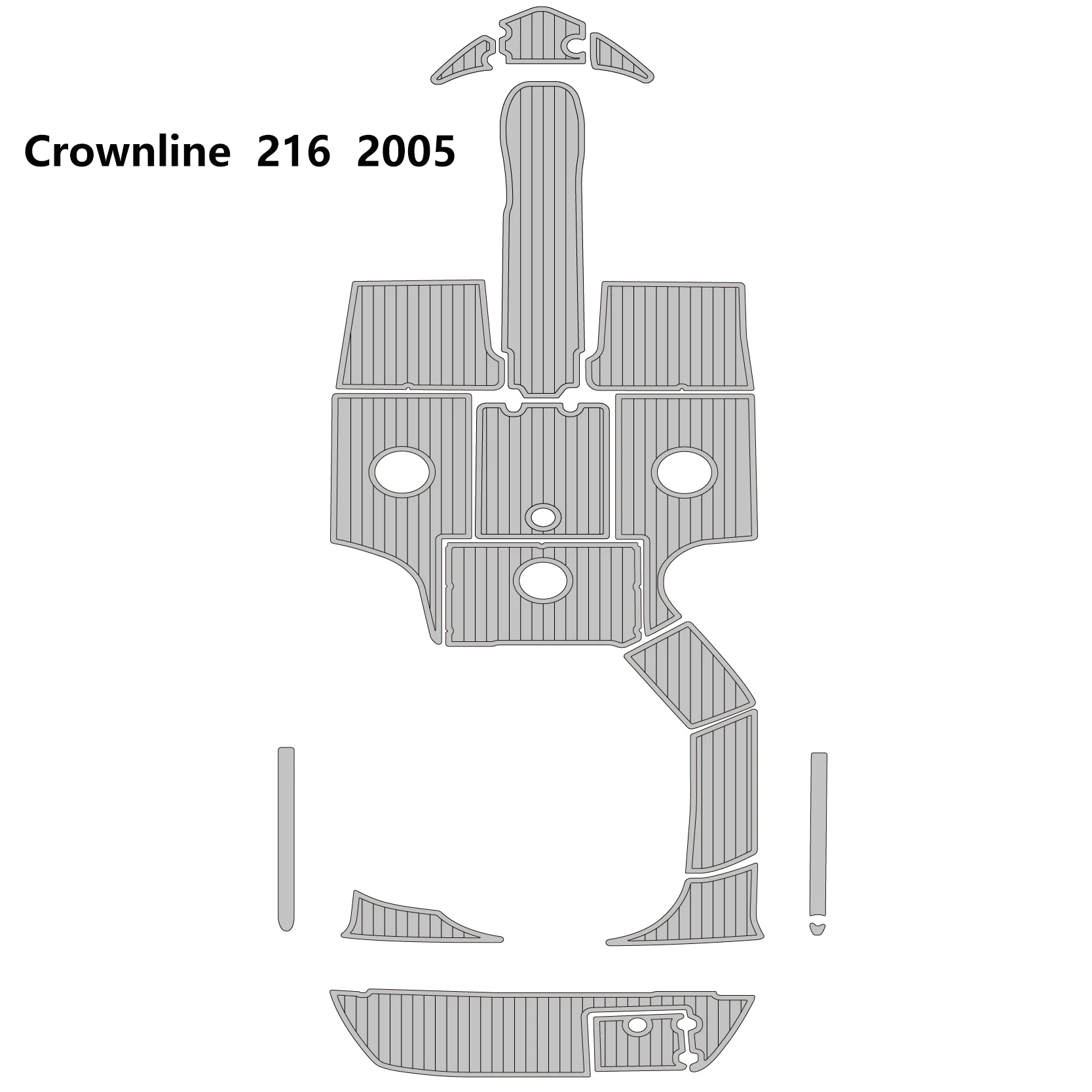 

Напольный коврик из тикового дерева из ЭВА для Crownline 216 2005, водонепроницаемая нескользящая подушка для кокпита для лодки, противоскользящая подушка для морского круизного корабля