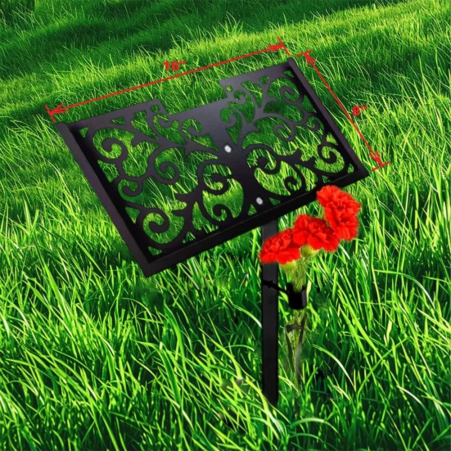 

【Spot goods】Grave Marker Stand for 16x8x0.5 Inch Plaque Pet Dog Cat Gravestone Holder Memorial Plaque Stand for Human Tombstone