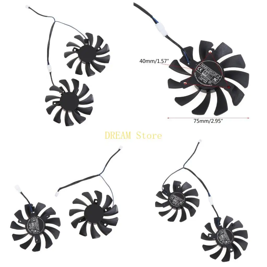 

75MM HA8010H12F-Z Cooler Fan Replacement GTX1650 For MSI GeForce 1650 SUPER VENTUS XS Graphics Card Fans best sale