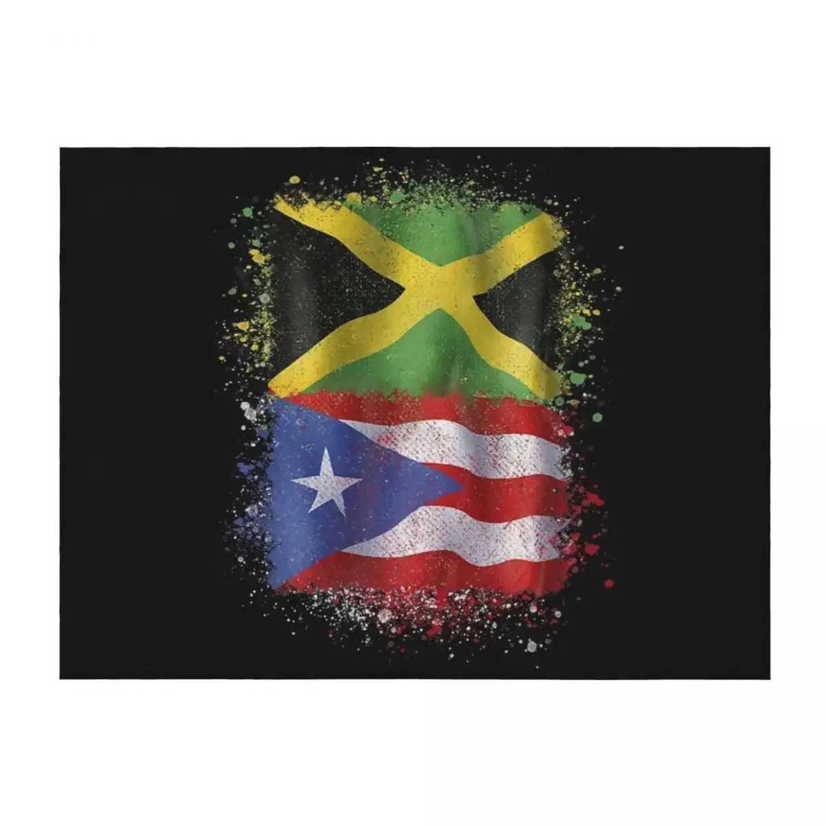 

Puerto Rican Jamaican Love Jamarican Throw Blanket Soft Big Decorative Sofas cosplay anime Bed Blankets