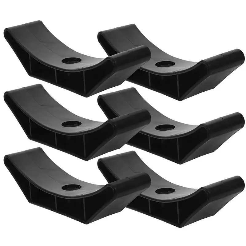 

6Pcs Dumbbell Saddles Replacement Plastic Dumbbell Rack Cradles Stable Dumbbell Storage Stand for Gym Use Household Black