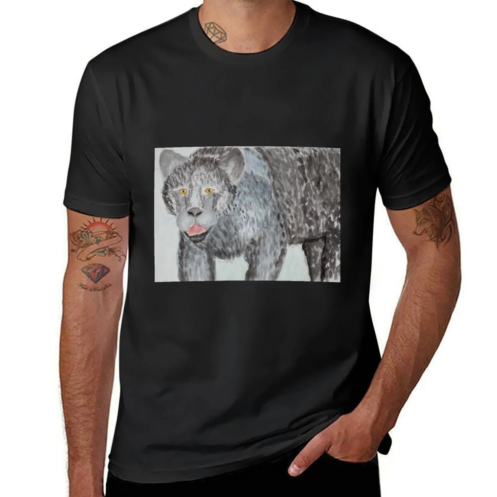 Fuzzy Night T-Shirt for a boy oversized mens big and tall t shirts