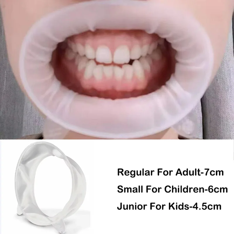 1Pc Dental Mouth Opener 3D Prop Lip Cheek Retractor O Shape Rubber Dam Expander Regular Small For Adult Child Ivoclar Optragate