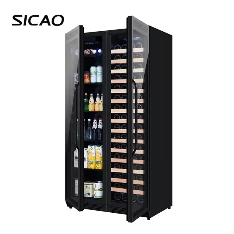 Dual Zone Beverage Cooler Built In Wine Fridge Electronic Temperature Control Commercial Home Bar Under Counter Refrigerator