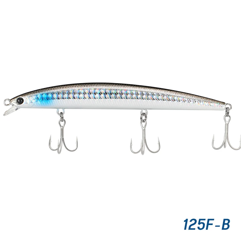 Tsurinoya 125f Slanke Drijvende Minnow 125Mm 14.3G Bereik 10-60Cm Ondiep Bereik Visaas Zout Water Kustvissen Jerkbait