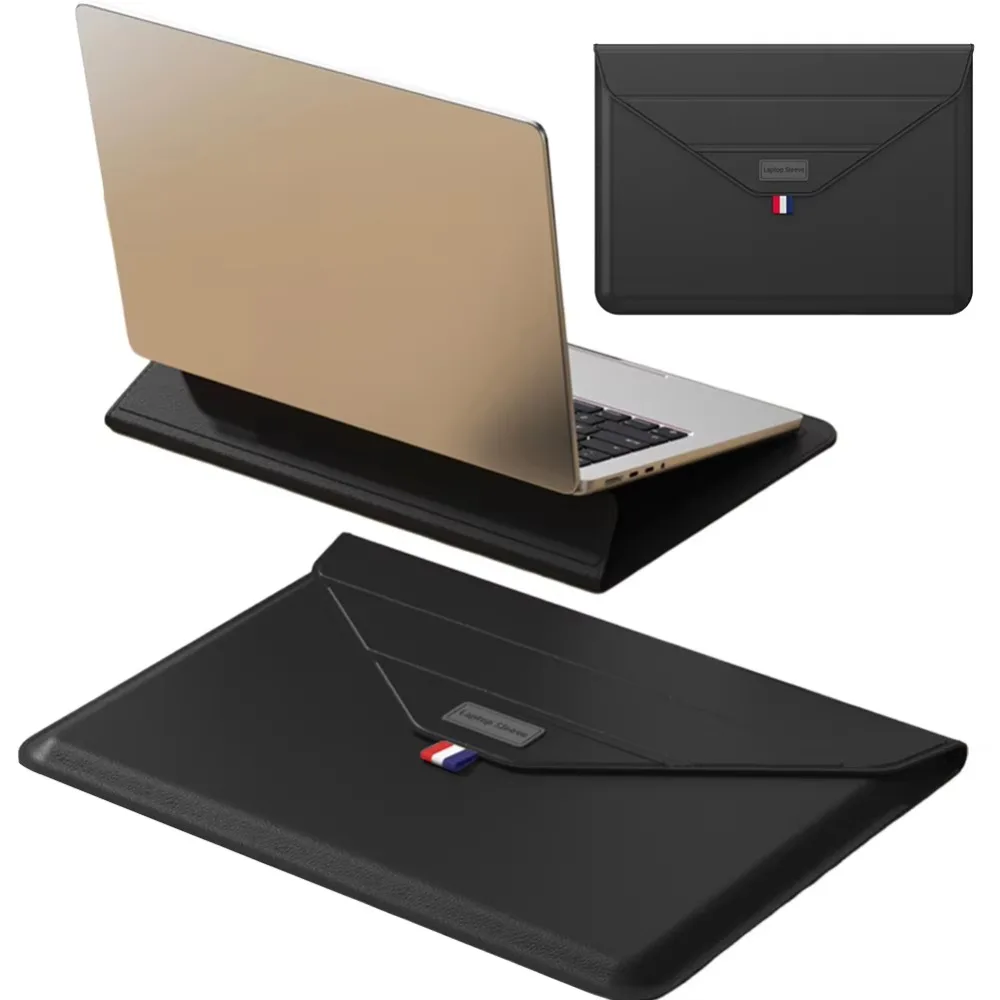 

Модный чехол для ноутбука 13/14 дюймов, портативная износостойкая устойчивая сумка для поддержки, водонепроницаемый чехол из искусственной кожи для ноутбука унисекс