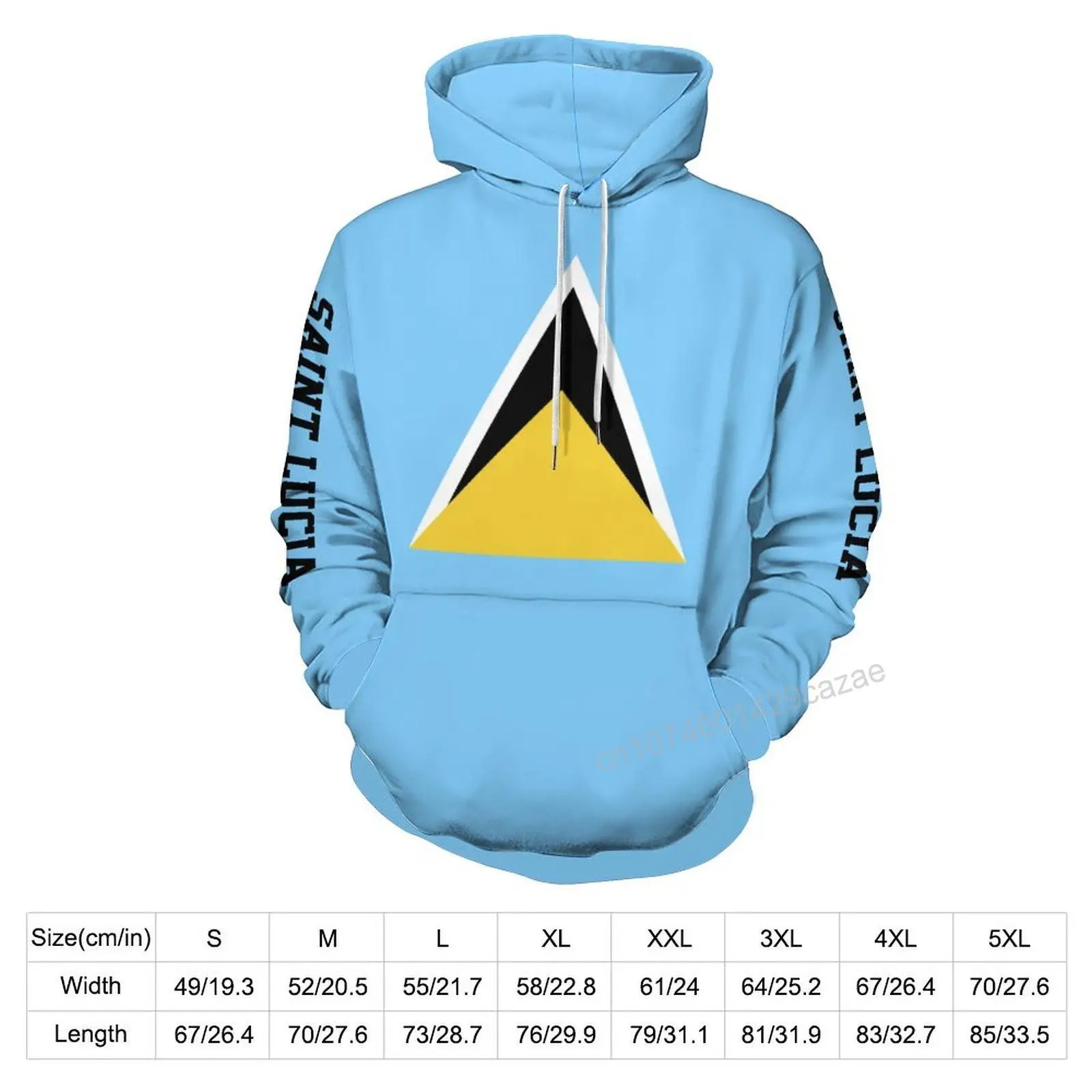 Saint Lucia Country Flag 3D Hoodie Polyester Cool Men Women Harajuku Sweatshirt Unisex Casual Pullover Hoodies