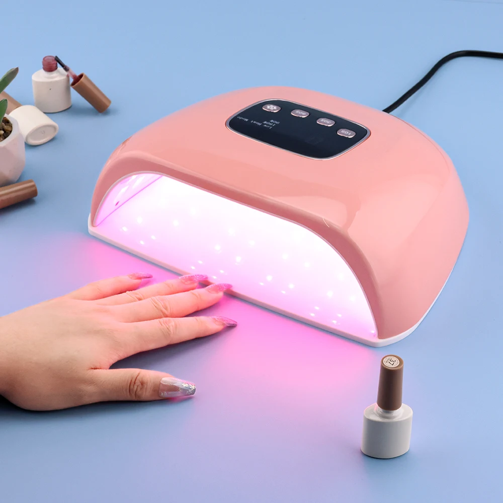 Powerful 108W RED Light LED Nail Lamp Gel UV Lamp Manicure Nail Polish Dryer Machine for Fast Drying Two Hands All Gel Polish