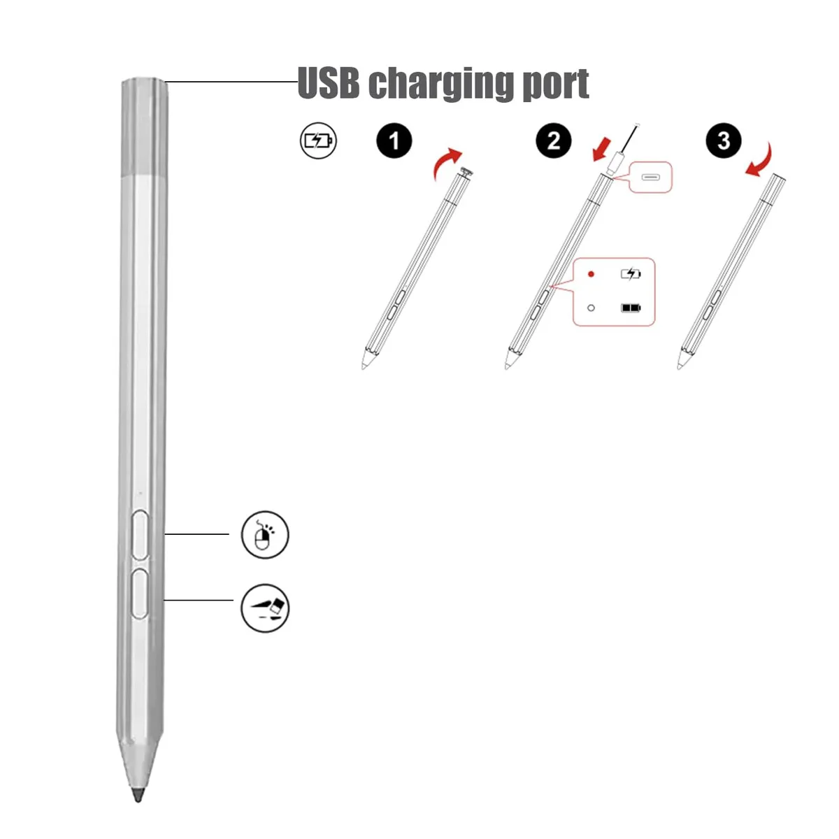 

Точная ручка 2 (2023), совместимая с Lenovo Precision Pen 2 (2023) (ZG38C04470) для Lenovo Tab P11 (Gen 2), Tab P11