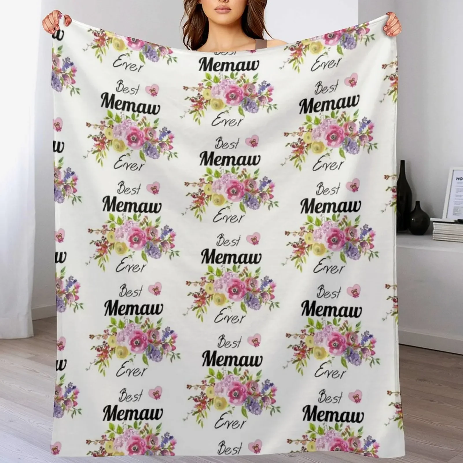 

Memaw Gifts - Memaw Mothers Day Birthday for Mother's Day Idea Throw Blanket Soft Weighted Furry Blankets