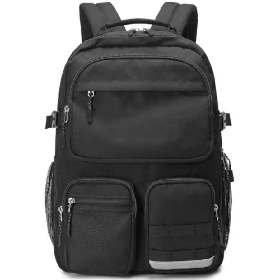 

Water Resistant Backpack with Multifunctional Pockets for Teens, Durable Bookbag fits 15.6 inch Laptop for School Travel Colleg