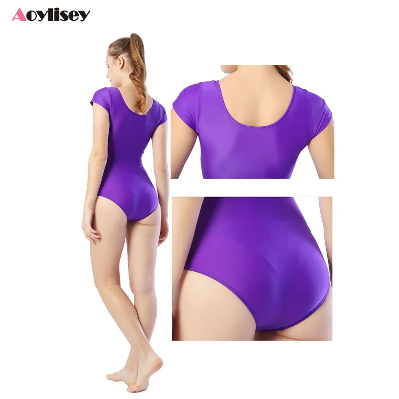 Body per danza classica senza maniche per adulti Body per ginnastica con scollo rotondo Pagliaccetto Skinny Workout Stage Costumi di Halloween