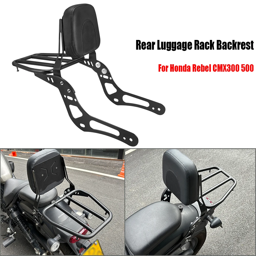 

Evomosa Motorcycle Rear Luggage Rack Backrest For Honda CM500 CM300 REBEL CM 300 500 2017-2023 Modification Accessories ﻿