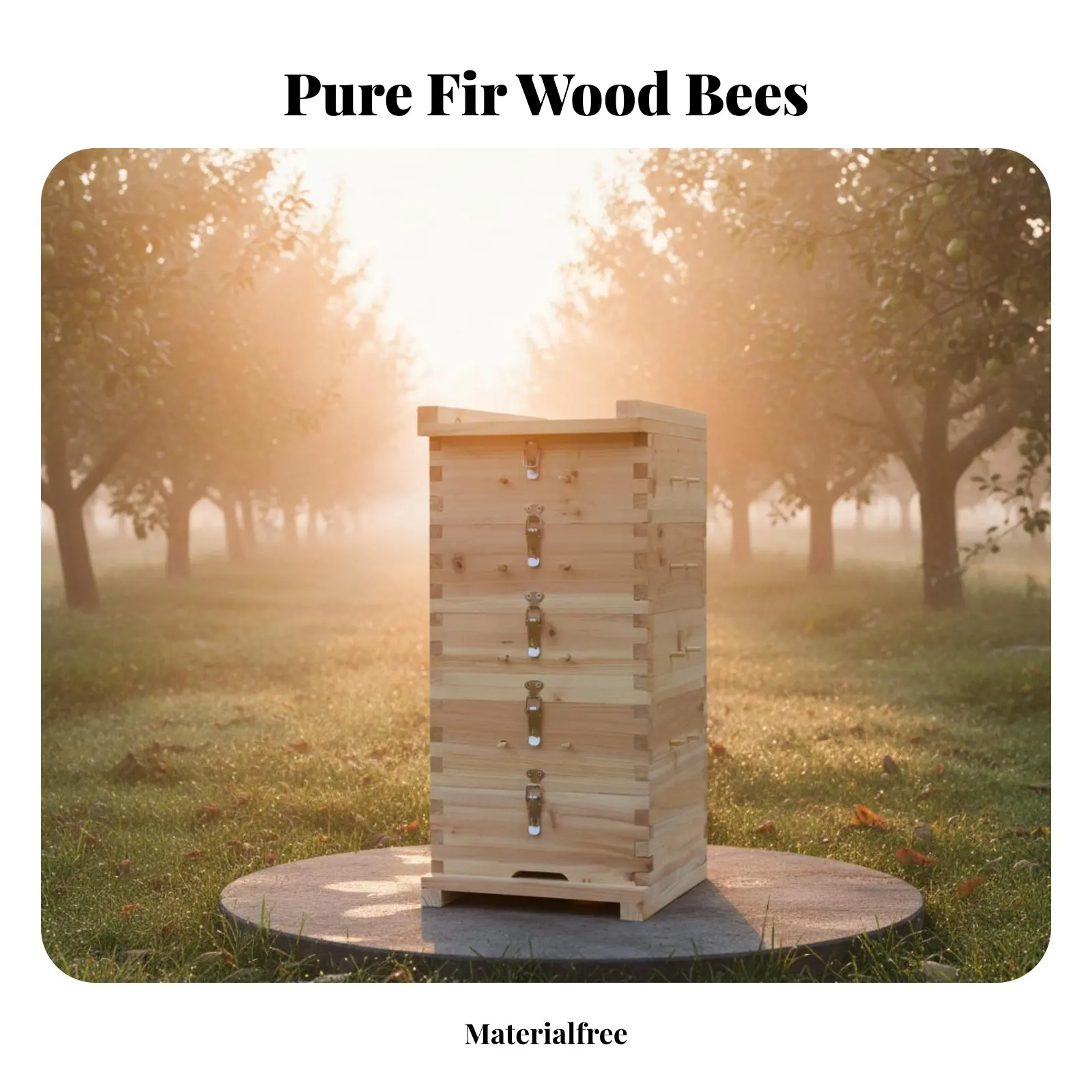 5-Tier Wooden Beehive Sturdy Construction Beekeeping Beginner Kit DIY Bee Box Kit Beginner-Accessible Apiary Supply