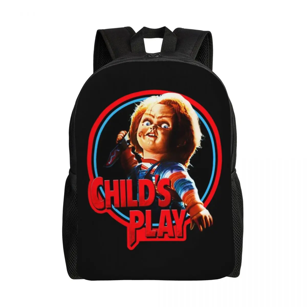 Child's Play Chucky Travel Backpack Women Men School Computer Bookbag Horror Movie College Student Daypack Bags