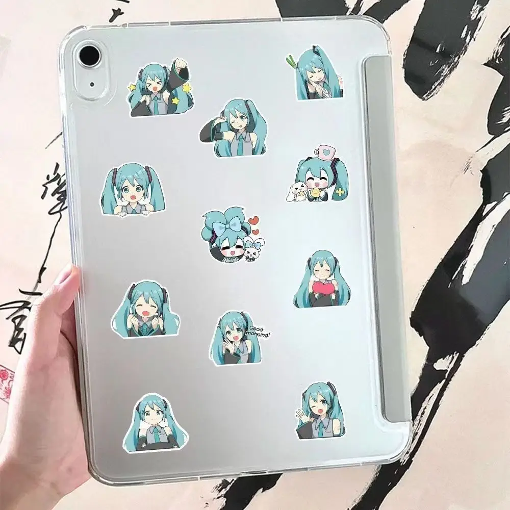 Neues Hatsune Miku Emoticon-Paket, wasserdichter Aufkleber, niedliche Cartoon-Animation, kreative Dekoration für Desktop, Handy, Notebook – Detail 5