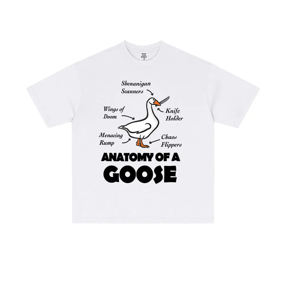 

Got Too Silly Anatomy of A Goose Funny Meme T Shirt Men Women Casual Humor Style T-shirts Men's Cotton Vintage Oversized T-shirt