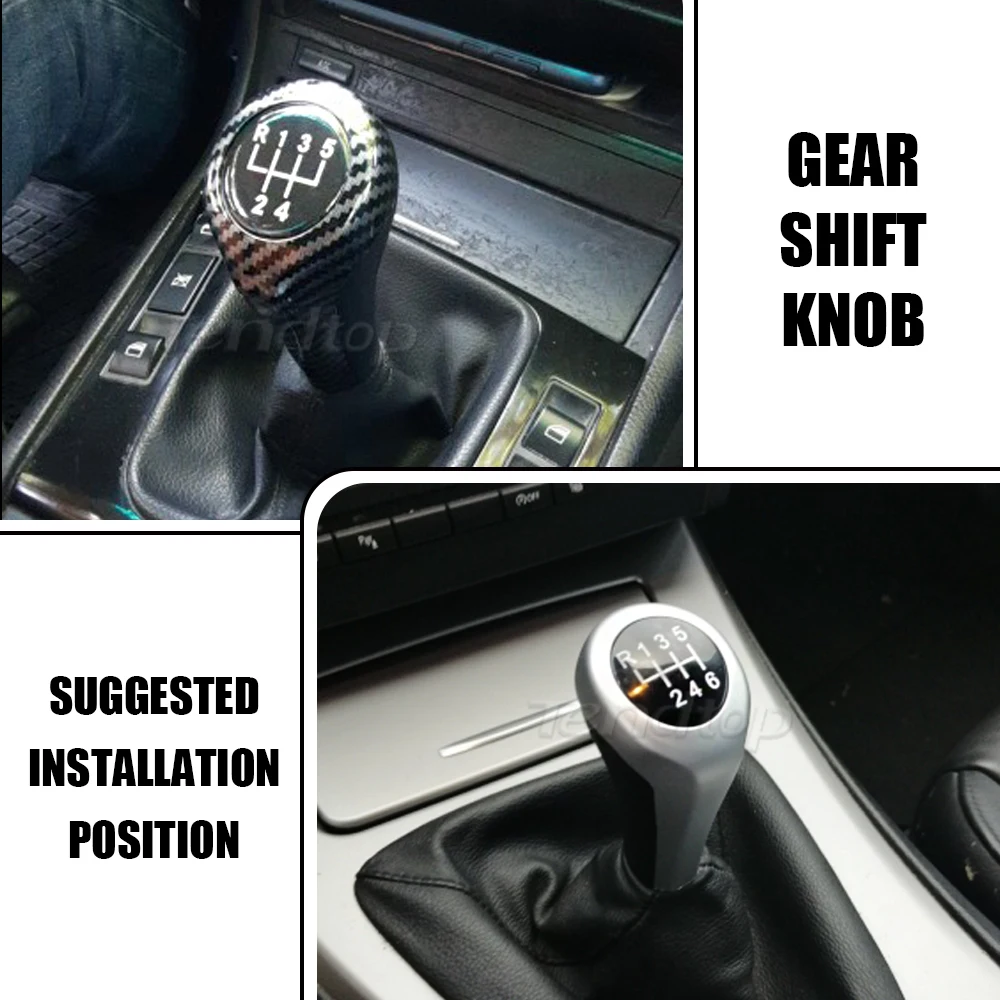 5 6 Speed Manual Gear Shift Knob For BMW Gear Knob E90 E46 E85 Z4 E91 E53 E60 E61 E63 E65 E81 E82 E83 E87 X1 X3 X5 Shift Knob